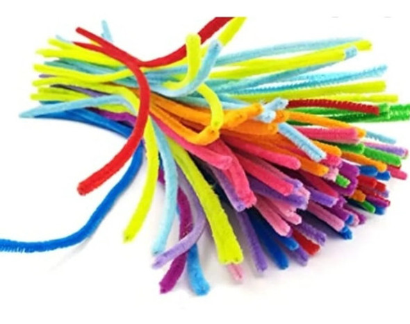 50 Limpia Pipas De Colores Surtidos Para Títeres Jardín 0
