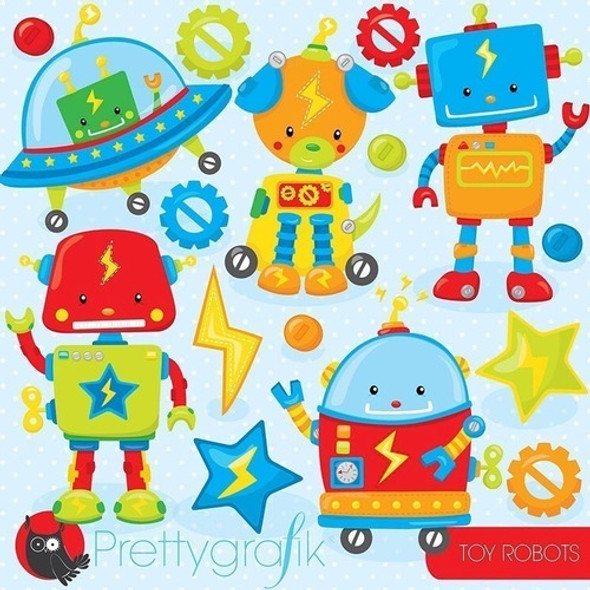 Kit Imprimible  Toy Robot - 16 Imagenes  Jpg/png   Ver Promo 1