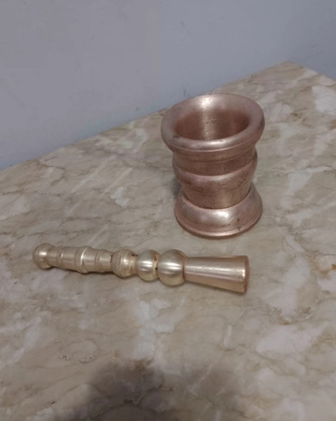 Antigo Pilão Almofariz Em Bronze Maciço 1