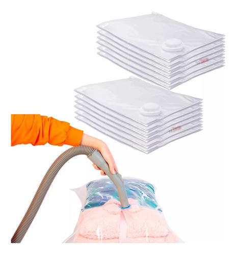 Kit 12 Saco A Vácuo 68x98cm Edredom Cobertor Guardar Embalar 1