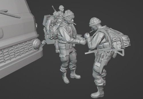 Comandos Anfibios Malvinas Impresión 3d 1/72 1