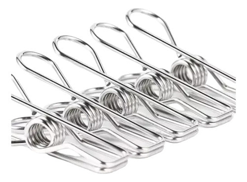 24 Prendedores Inox Varal Roupa Pregador Reforçado 0