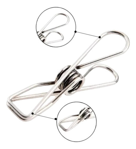 24 Prendedores Inox Varal Roupa Pregador Reforçado 1