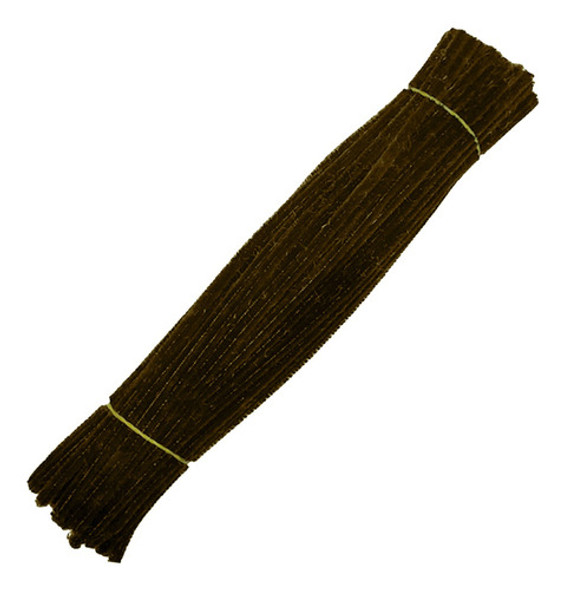 100 Hastes De Chenille 30cm X 6mm - Marrom 0