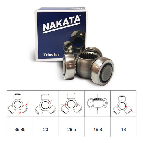 Triceta De Semieje Nakata Chevrolet Cruze 1.8 16v 10 - 16 1