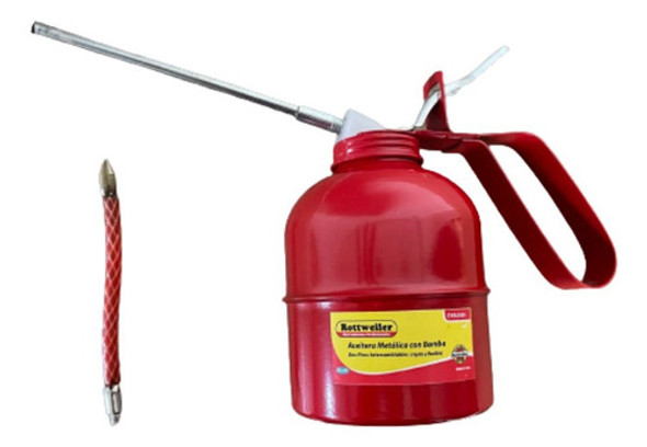 Aceitera Metálica Con Bomba 500cc Con Dos Picos  Rottweiler 0