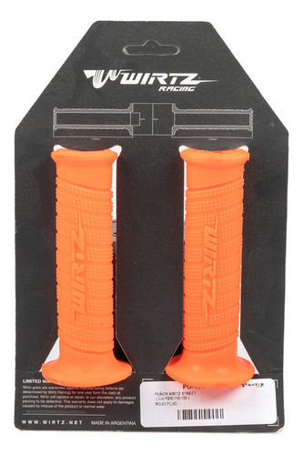 Juego Puños Street Motomel Cg 150 S2 Rojo Fluo Wirtz 1