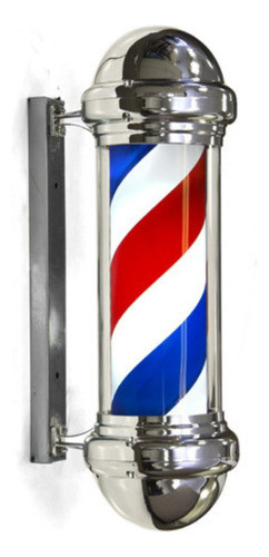 Farol Barberia Poste Barbero Pole Luz Led Y Movimiento 0
