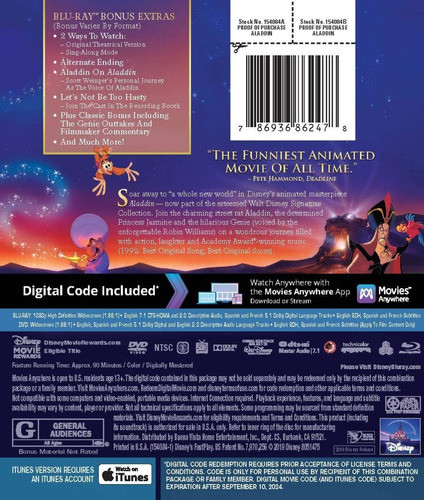 Blu-ray + Dvd Aladdin (1992) 1