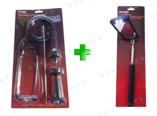 Estetoscopio Automotriz + Espejo Telescopico Con Led + Envio 0