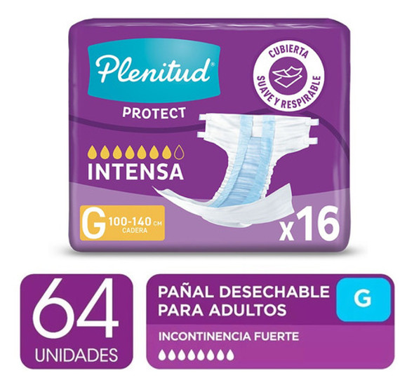 Pañales Plenitud Protect G 4 Packs X16 Un Para Adultos 0 Pañales Plenitud Protect G 4 Packs X16 Un Para Adultos 0