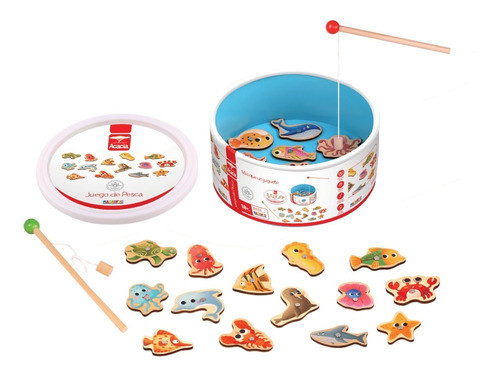 Magnific Pesca Magic Imantado Madera Juego 2167 Pido Gancho 1