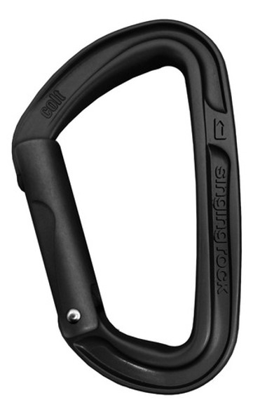 Mosquetón Negro De Leva Recta Maciza Singing Rock Colt 0