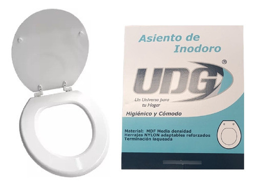 Asiento Tapa Tabla Madera Inodoro Modelo Redondo Universal 0