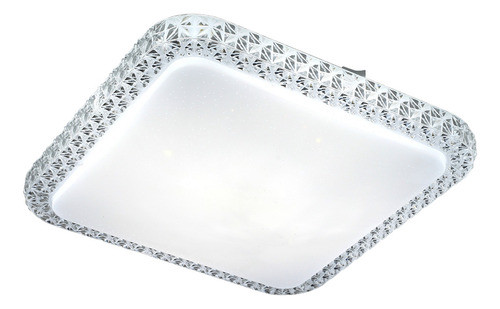 Plafon De Cristal Transparente Quadrado 43cm Led 36w 3 Em 1 0