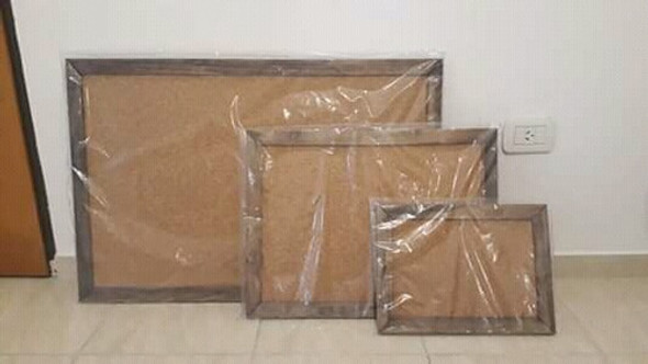 Cartelera De Corcho 60x90 Marco Madera 1