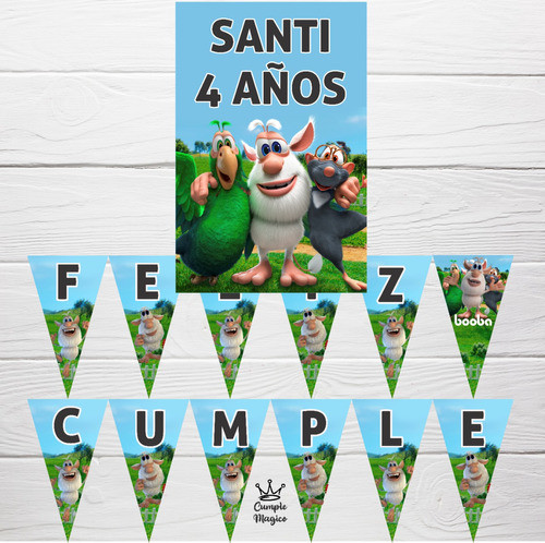 Booba Cartel Y Banderín Decoracion Cumpleaños Netflix Poster 1