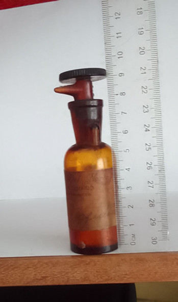 Frascos Antiguos De Farmacia Color Ámbar Con Tapa 1