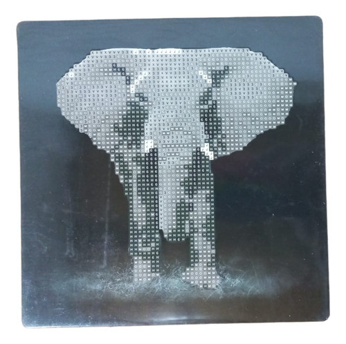 Juego Pintura Por Diamantes Cuadro 20x20cm Atril Elefante 0