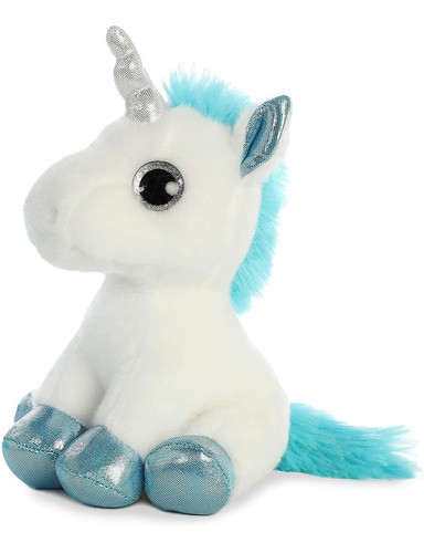 Peluche Unicornio Snowbelle Sentado Felpa Suave Niños Aurora 1
