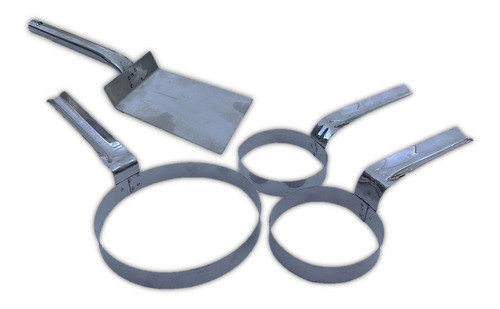 Espátula+2 Moldes P/ Huevo+molde Tortilla Acero Inoxidable 0