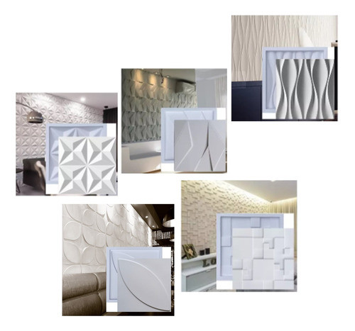 Formas Molde Gesso 3d Cimento Abs Plástico Pra Placa Parede 0