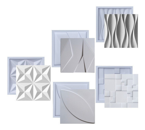 Formas Molde Gesso 3d Cimento Abs Plástico Pra Placa Parede 1