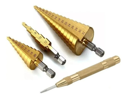 Kit X3 Mecha Escalonada 4-32 + Punto Punzon Automatico 0