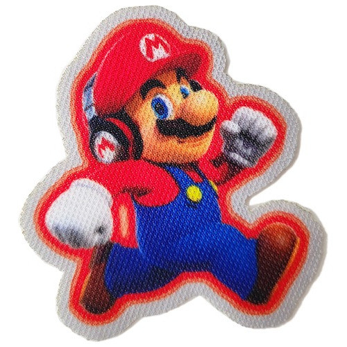 Aplique Termoadhesivo Estampado Mario Bros X 6 Unid 0