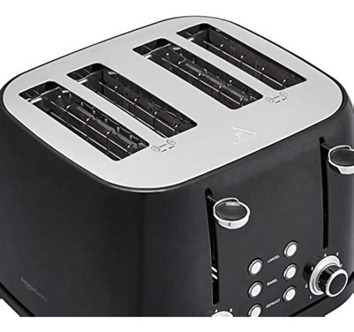 Amazon Basics Tostadora Con 4 Ranuras - Negro 1