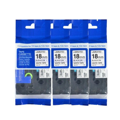 4pk Tze241 Tz241 Negra En La Etiqueta Blanca Cinta Para Brot 0