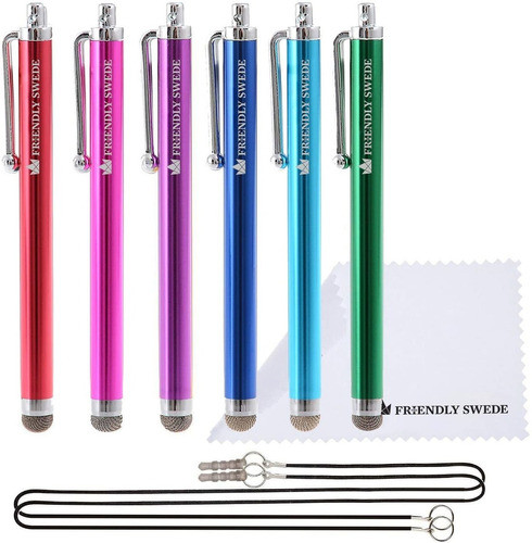 Knit Hybrid Fiber Tip Universal Capacitiva Stylus Pen Rosa 0