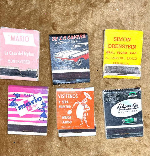 Fósforos Antiguos Comercios Uruguayos Todos Completos Lote 0