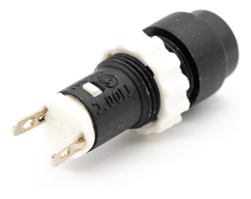 4 Pulsadores Interruptor 2a Retenido Redondo Negro 14mm 1