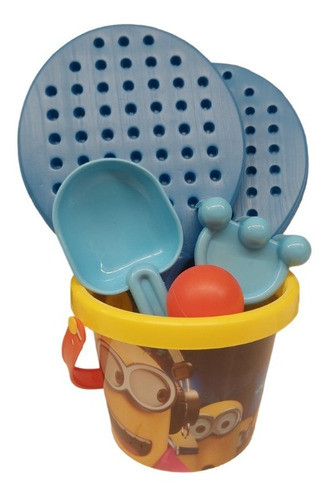 Set De Playa Balde Minions Paleta Pala Rastrillo 0