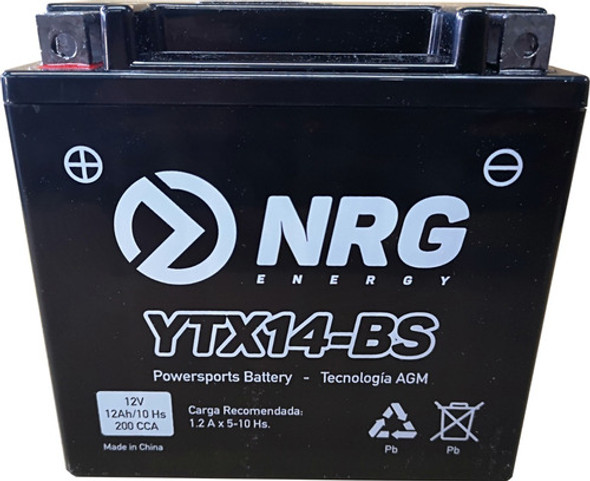 Batería Moto Agm Nrg Ytx14-bs 0