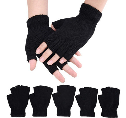 Guantes De Mujer Sin Dedos Lana Pemium Importado 1