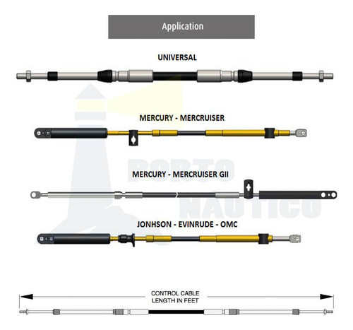 Cabo De Comando Ii Mercury 8 Pés 2,43 Mts Platinun Gen Ii 1
