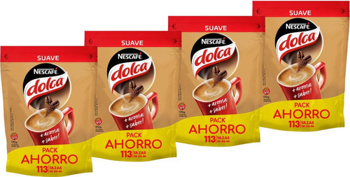 Café Nescafe Dolca Suave 4 Doypack X170g Para Batir Sin Tacc 0