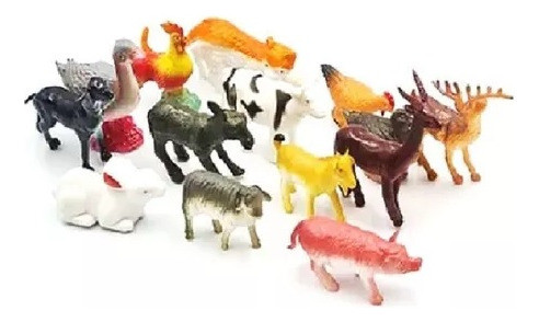 Set De 12 Animales De Granja En Tubo Faydi 1