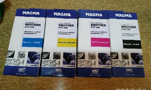 4 Frascos De Tinta 100ml Para Sistema Continuo Brother 0