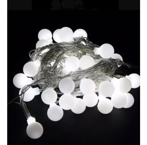 Guirnalda Luces Exterior Led Bolitas X28 Unida 4 Mts A 220v. 1