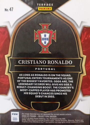 Carta Cristiano Ronaldo Fifa Select Panini Importada 1