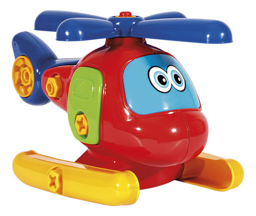 Helicoptero De Brinquedo Didatico Monta E Desmonta Poliplac 0