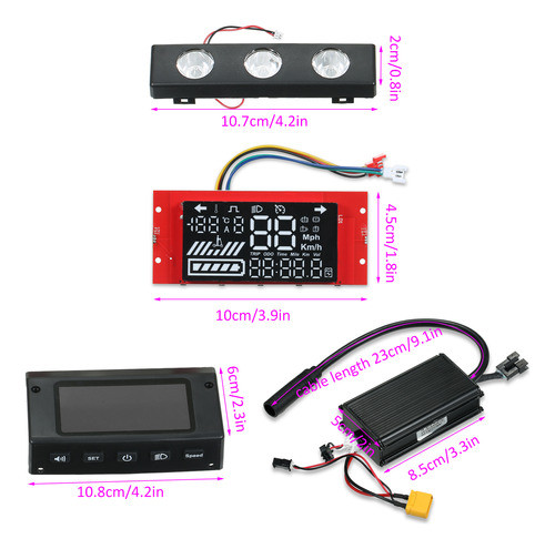 Painel De Controle Do Motor, Scooter, Scooter, Farol Kugoo 1
