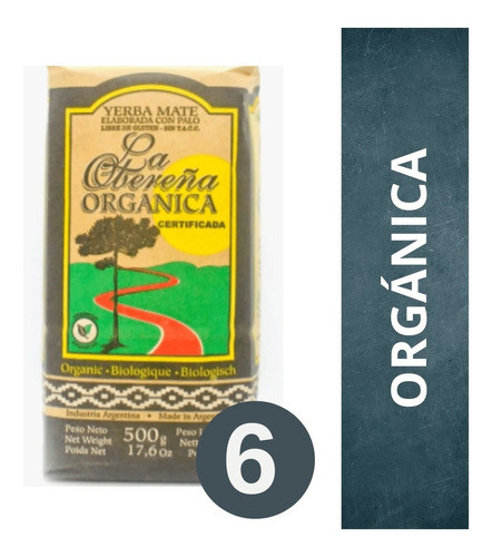 Yerba Mate Orgánica La Obereña Pack 6 X 500grs 0