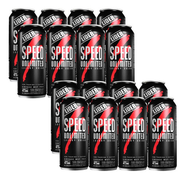 Speed Xl Bebida Energizante Lata 473ml Pack X16 - Gobar® 0