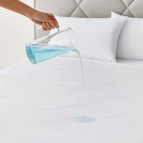 Funda Cubre Colchón Impermeable Antiácaros 1 Plaza Algodón 0