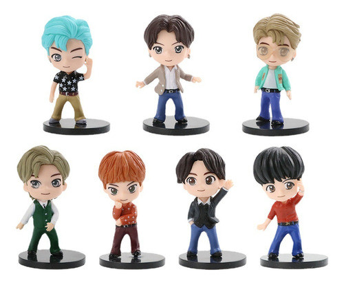 H Kit Bts 7 Figuras Boneca Rm Jin Jimin V Suga Jhope Junkook 0
