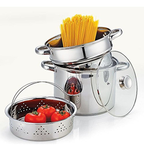 Cook N Home, Olla De Vapor De 4 Piezas De 8 Cuartos De Galón 0